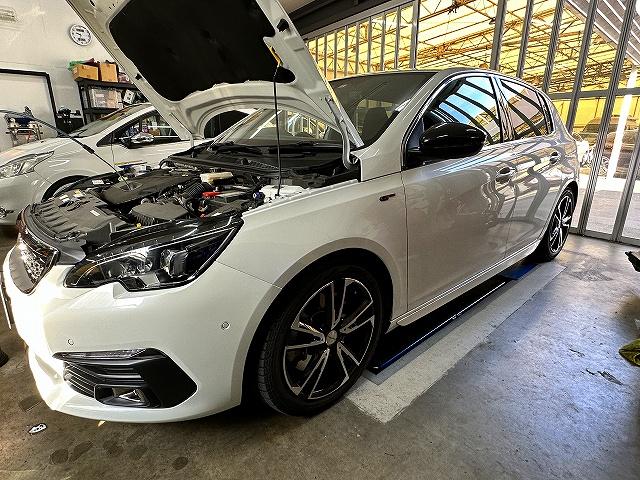 Peugeot308GTライン　エンジンオイル交換　ディーゼル　アドブルー　軽油　ユーロツーリング　ワコーズ　ヨーロッパ規格オイル　名古屋市緑区　ワイズカースペース　天白区　昭和区　瑞穂区　熱田区　日進市　守山区　小牧市　西区　春日井市