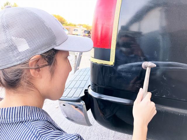 【工程３】ピンポイントで叩き出し・・・