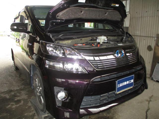 三品自動車工業　エンジンオイル交換　オイルフィルター交換　ヴェルファイア　ATH20　トヨタ　関市　美濃市　岐阜市　山県市　安くて安心　安全車検　点検　整備　修理　リコール　土日祝日営業　メンテナンス