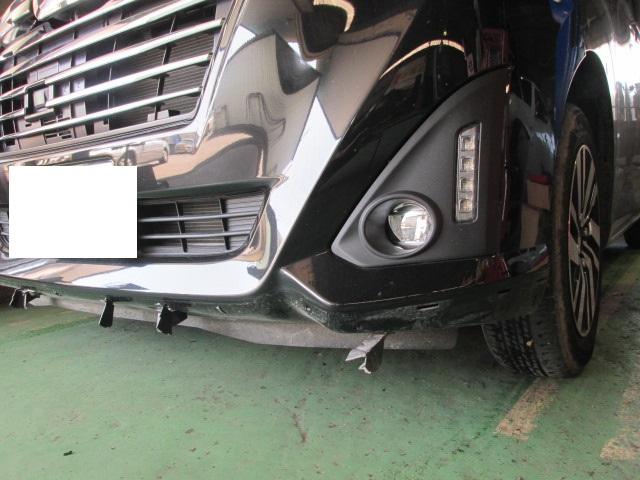 岡崎　豊田　安城　近く　トヨタ　ルーミー　フロントバンパー修理　傷　ヘコミ　鈑金　塗装　パーツ持込取付