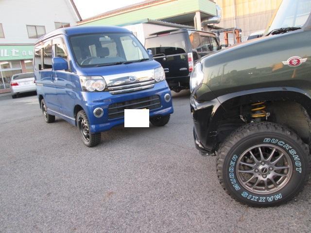 岡崎　豊田　安城　近く　トヨタ　ヴォクシー　車検　ブレーキシュー交換　バッテリー交換　修理　パーツ持込取付　鈑金　塗装　ハスラー　リフトアップ　カスタム