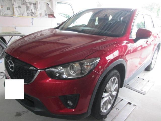 マツダ　CX-5　フロントバンパー修理　フェンダー修理　傷　キズ　鈑金　塗装　パーツ持込取付　ハスラー　カスタム　リフトアップ　岡崎　豊田　安城　近く　