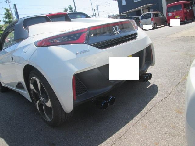 岡崎　豊田　安城　近く　ホンダ　S660　マフラー交換　パーツ持込取付　スポーツカー　修理　鈑金　塗装　