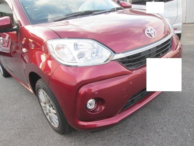 岡崎　豊田　安城　近く　トヨタ　パッソ　フロントバンパー修理　ヘコミ　キズ　鈑金　塗装　パーツ持込取付