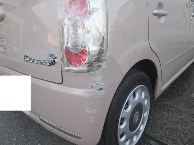 岡崎　豊田　安城　近く　ダイハツ　ミラココア　リヤバンパー　テールランプ　修理　鈑金　塗装　パーツ持込取付