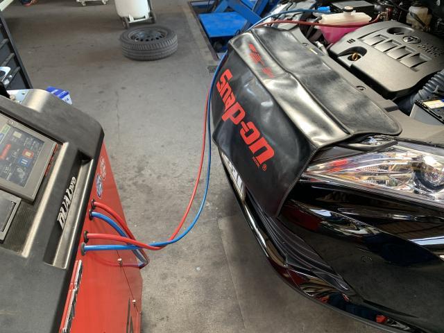トヨタ　ハリアー　スナップオンエアコンリフレッシュ施工