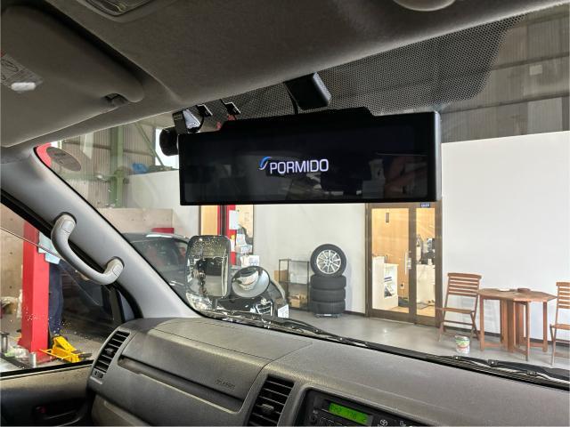 トヨタ　ハイエースバン　PORMIDO デジタルミラー　取り付け　名古屋市中川区　西区　北区