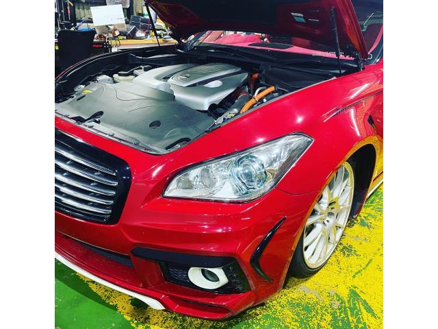 日産 シーマハイブリッド JOBデザインエアロ車 補機バッテリー 日産 シーマハイブリッド JOBデザインエアロ車 補機バッテリー