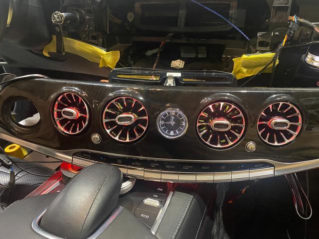 MBZ　w222 S550前期　アンビントエアコンルーバー＆3Dツィーター取り付け一式
