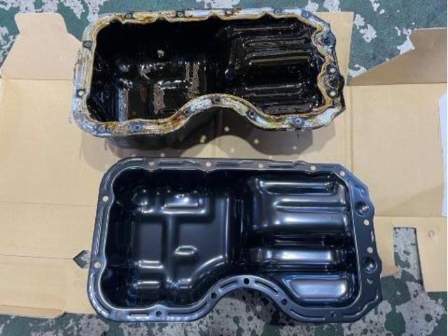 マツダ　デミオ　オイル漏れ　エンジンオイルパン交換
DE3FS 車検　点検　千葉県　船橋市　鎌ヶ谷市　習志野市
市川市　松戸市　白井市　八千代市　車検承ってます