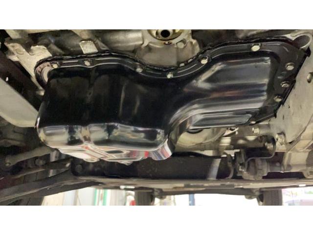 マツダ　デミオ　オイル漏れ　エンジンオイルパン交換
DE3FS 車検　点検　千葉県　船橋市　鎌ヶ谷市　習志野市
市川市　松戸市　白井市　八千代市　車検承ってます