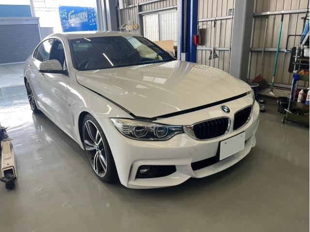 BMW　420i　冷却水漏れ　ｳｫｰﾀｰﾊﾟｲﾌﾟ交換　 三重県 四日市市 菰野町 四日市ｲﾝﾀｰ 鈴鹿市 川越町 桑名市 津市 松阪市 伊勢市 伊賀市　高角駅　桜駅