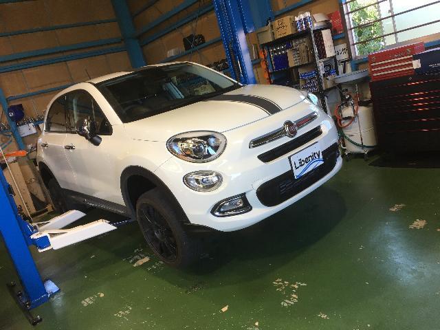 Fiat 500X 車検代行 エンジンオイル交換 メンテナンス  エアコンフィルター掃除 アウターハンドルカバー交換 名古屋市中川区