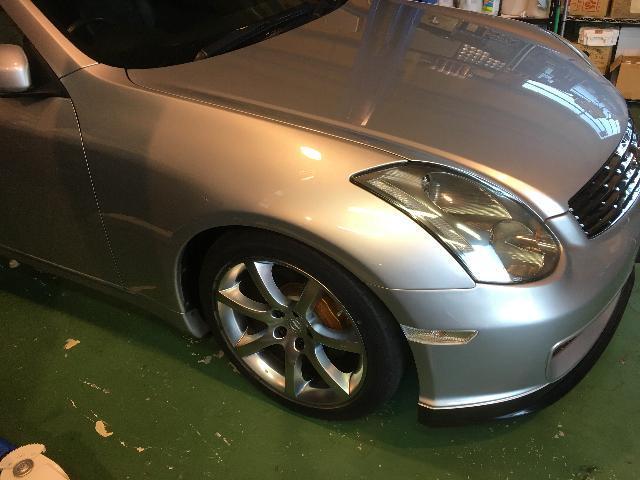 日産 スカイライン PCV35 タイヤ交換 ホイール交換 当社手配 バランス調整 名古屋市中川区