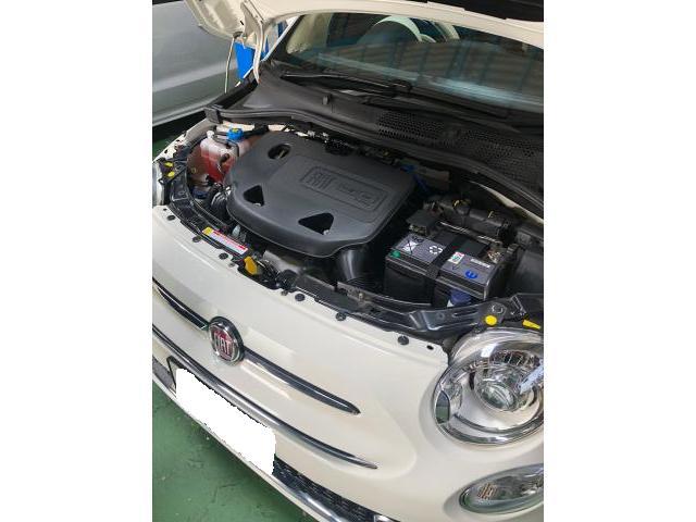 FIAT500 ツインエア　エンジンオイル交換　オイルフィルター交換　ドレンワッシャー交換　ワコーズオイル　名古屋市　中川区