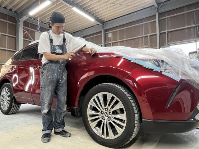 トヨタ　ハリアー　Zレザーパッケージ　６BA-MXUA85　名古屋市緑区鈑金塗装　名古屋市南区ハリアー販売　大府市ハリアー車検　名古屋市瑞穂区中古車販売　整備鈑金作業実績年間5800台超