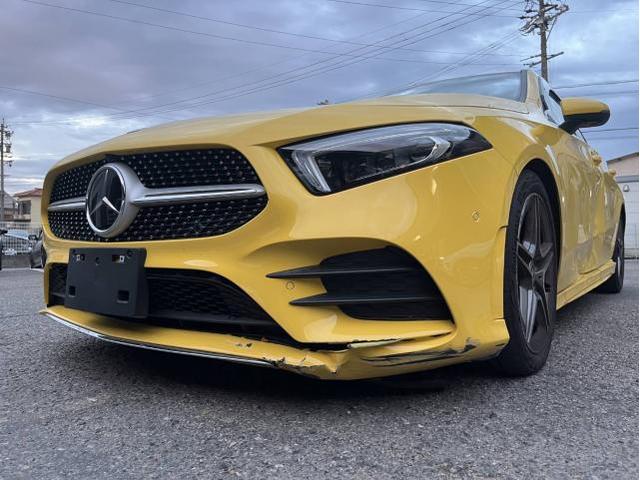 メルセデス・ベンツ　Ａクラス　A200d　フロンドバンパー修理　名古屋市輸入車樹脂溶接修理　大府市ベンツ凹み修理　東海市土日ベンツAクラス鈑金修理　名古屋市土日輸入車修理　名古屋市緑区土日ベンツ車検　整備鈑金作業実績年間5800台超