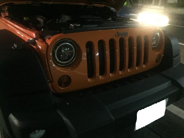 JEEP　ラングラー JK　アンリミテッド LED ヘッドライト取り付け 名古屋市中区