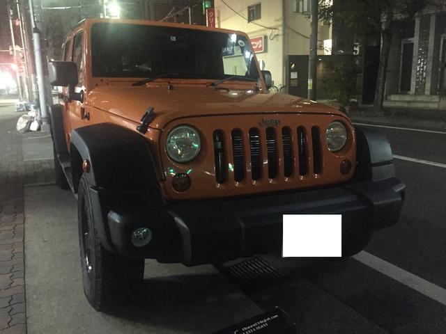 JEEP　ラングラー JK　アンリミテッド LED ヘッドライト取り付け 名古屋市中区