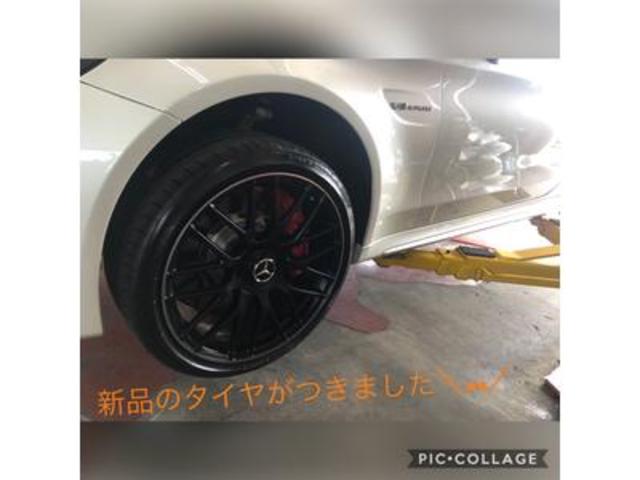 ﾍﾞﾝﾂ　CクラスクーぺAMG　タイヤ交換