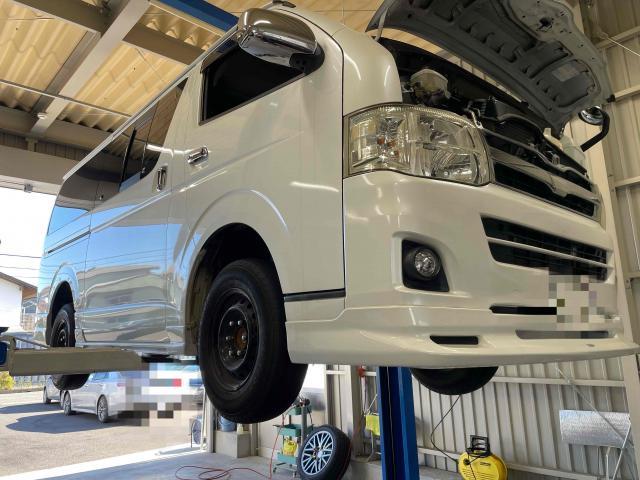 トヨタ　ハイエースバン　KDH201V　継続車検　フューエルフィルター交換