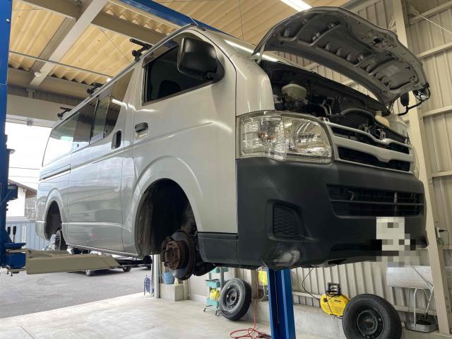 トヨタ　ハイエースバン　KDH201V　継続車検　フューエルフィルター交換