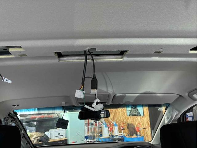 三菱　デリカＤ：５　CV1W　フリップダウンモニター取付　ドラレコ取付