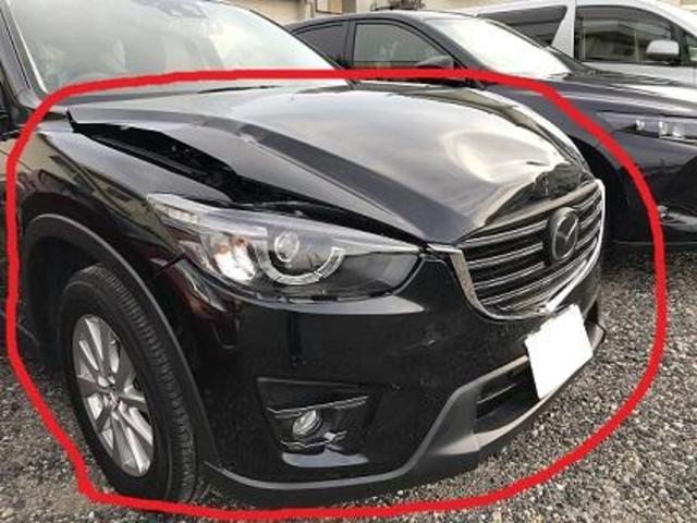 マツダ　CX-5　フロント部分鈑金修理①