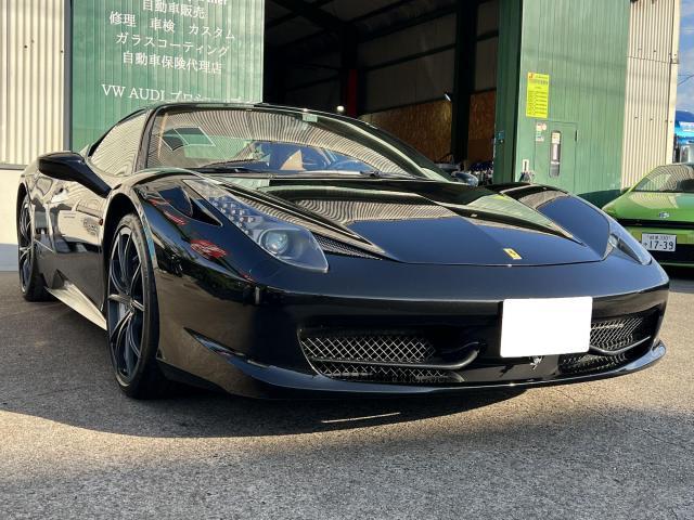 フェラーリ　４５８イタリア　ボディコーティング　Gzoxリアルガラスコート　NA3セラミックコーティング　ガラスコーティング　研磨　ポリッシュ　洗車　愛知　一宮　岐阜　稲沢　江南　名古屋