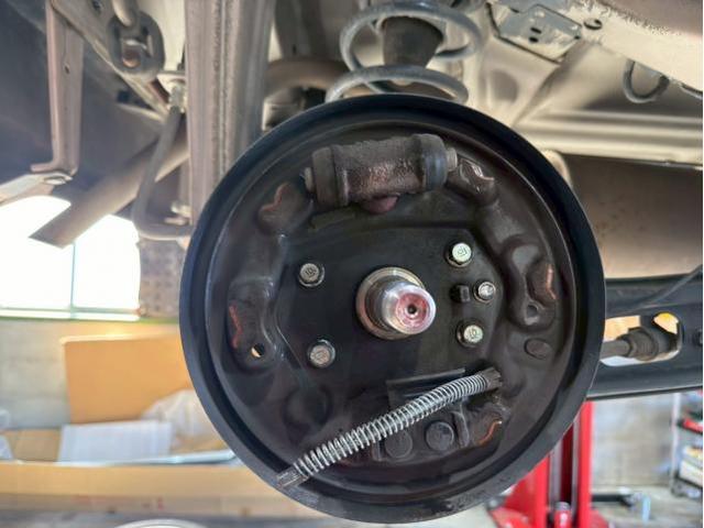 三菱　ｅＫスペース　車検　整備　点検　オイル交換　ブレーキパッド　ドラムブレーキ　スタビ　愛知　一宮　岐阜　稲沢　江南　名古屋