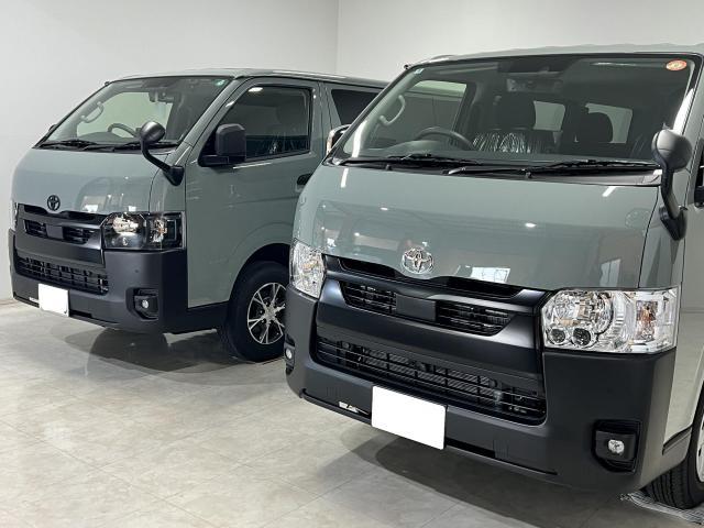 トヨタ　ハイエースバン　スーパーGL　アースカラーパッケージ　ヘッドライトインナーブラック塗装　ラプター塗装　カスタム　愛知　一宮　岐阜　稲沢　江南　名古屋