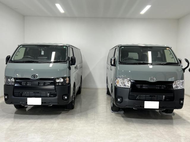 トヨタ　ハイエースバン　スーパーGL　アースカラーパッケージ　ヘッドライトインナーブラック塗装　ラプター塗装　カスタム　愛知　一宮　岐阜　稲沢　江南　名古屋