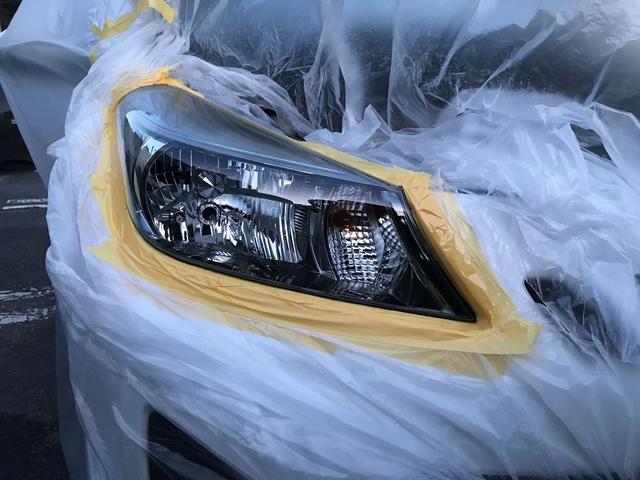 トヨタ ウィッツ ヘッドライト磨き クリア塗装 コーティング黄ばみ落とし
