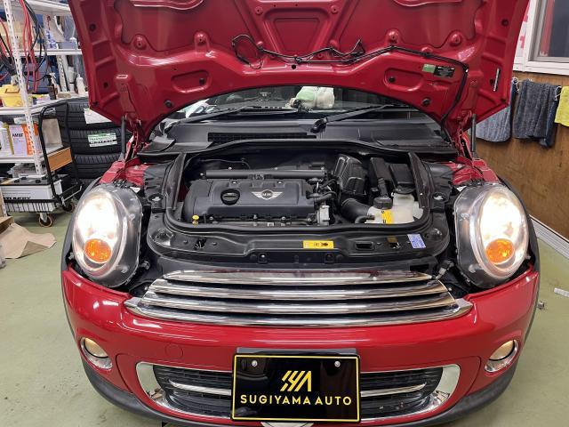 ミニ　SU16　ヘッドライトバルブ交換　輸入車部品交換　輸入車メンテナンス　愛知県西尾市　輸入車大歓迎