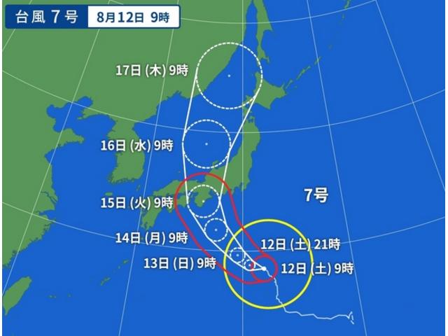 連休と台風