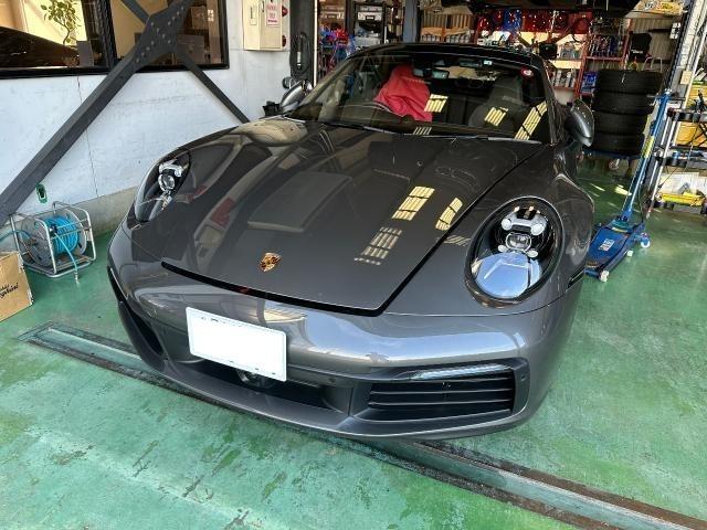 ポルシェ　カレラ911  リアホイール　傷修理　塗装　992 マットブラック　ホイール塗装　