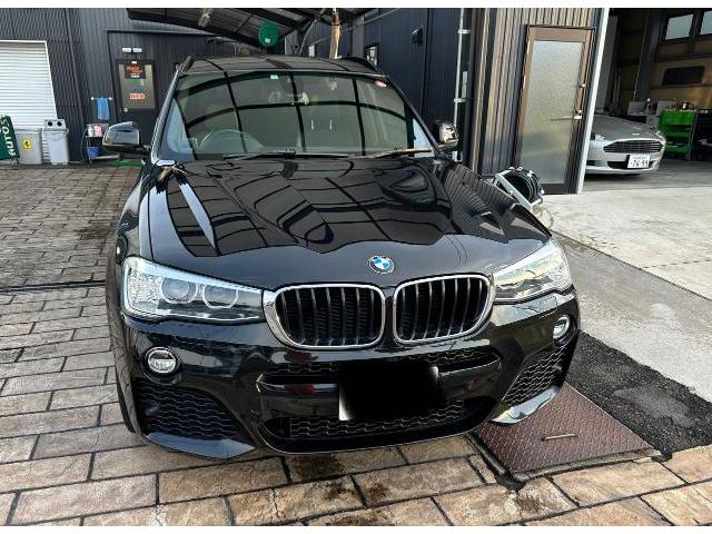 BMW X3 ヘッドライトリペア フロントバンパー傷修理  岐阜市 塗装