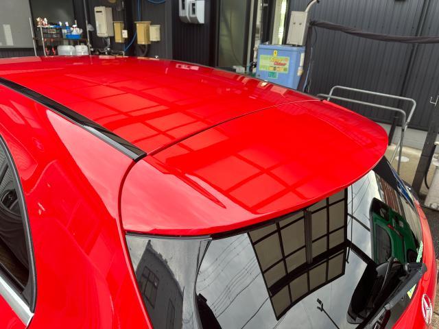 メルセデスベンツ　Ａクラス　リアゲート　スポイラー　クリア剥がれ修理　塗装　A180  岐阜市　輸入車　塗装劣化