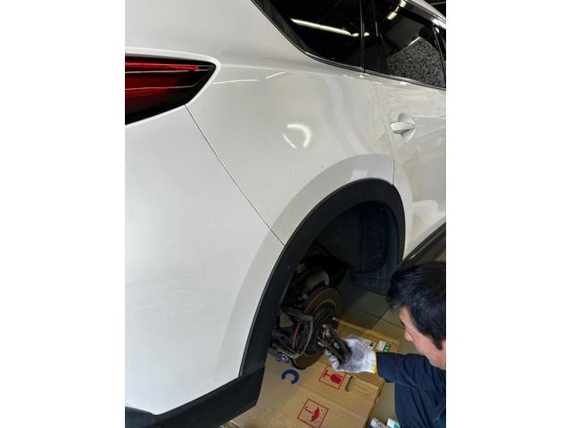 マツダ　ＣＸ－８　リヤブレーキパッド交換　ファンベルト交換　ロアアームボールジョイントブーツ交換　ワイパーゴム交換　車屋　車整備　車修理　車検　点検　土岐市　多治見市　瑞浪市　東濃　バンブーカーズ