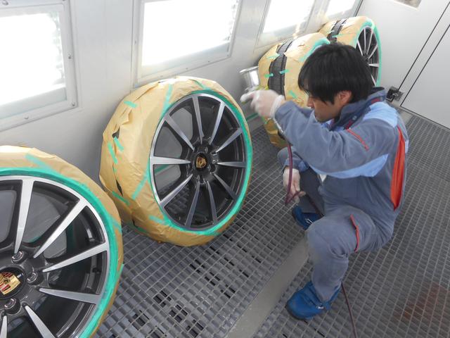 輸入車ユーザー様に向け、ホイールコーティングも行います。ブレーキダストにお困りのお客様ご相談ください