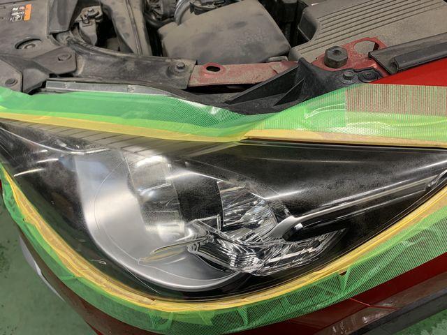 マツダ　ＣＸ－５　ＬＤＡ－ＫＥ２ＡＷ　ヘッドライトスチームコート　ヘッドライトレンズ　磨き