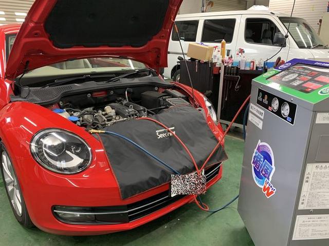 ＤＢＡ－１６ＣＢＺ　ザ・ビートル　　エアコン　クリーニング　艶パック　車検