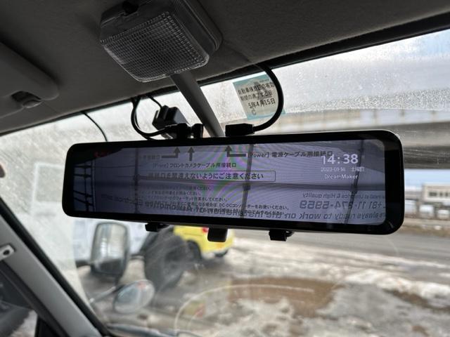 作業報告No.2159　ボンゴバンにミラー型ドラレコ前後・エンスタ取付の巻