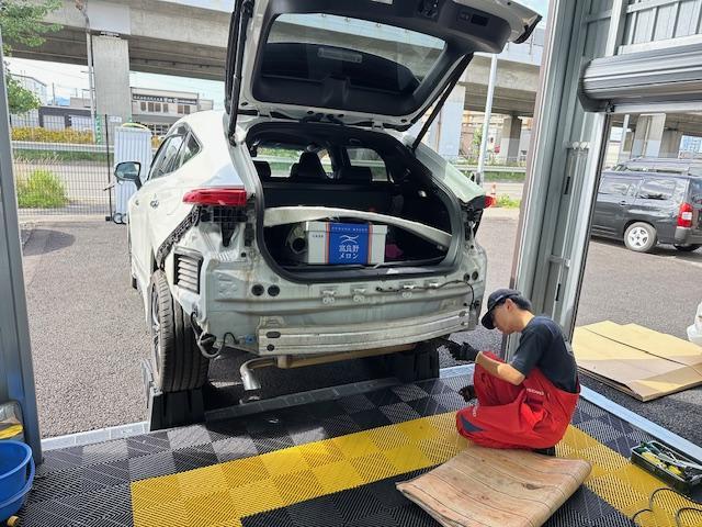 作業報告No.2899　ハリアーにモデリスタエアロ取付の巻