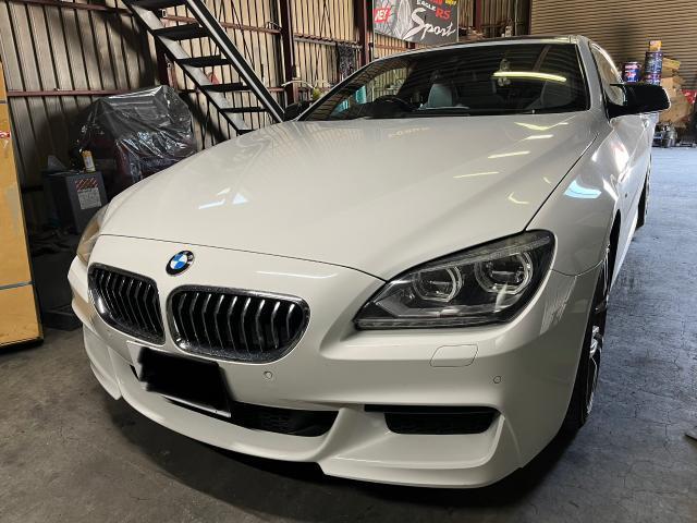 BMW 640iグランクーペ マフラーカッター取付 加工 北海道 旭川