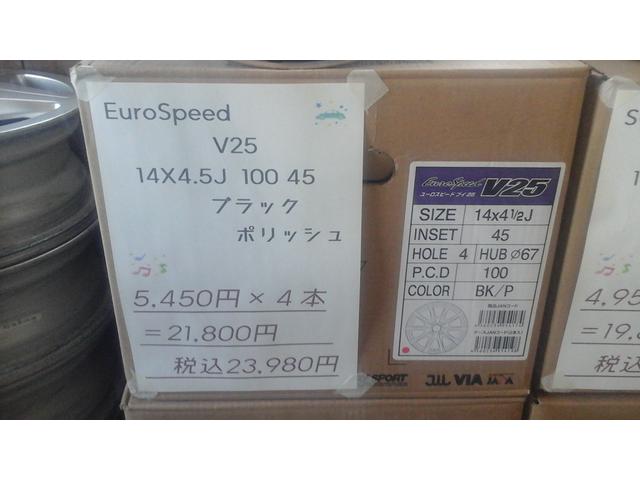 Euro Speed V25　14x4.5J 100 45  ﾌﾞﾗｯｸ／ﾎﾟﾘｯｼｭ 入荷！！
