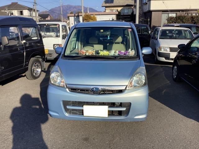 スバル　ステラ　平成１８年式　車検　車検見積　エンジンオイル交換　オイルエレメント交換　ファンベルト交換　ロアアームボールジョイントブーツ交換　エキゾーストマニホールドブラケット交換　ブロアモーター交換　群馬県　渋川市