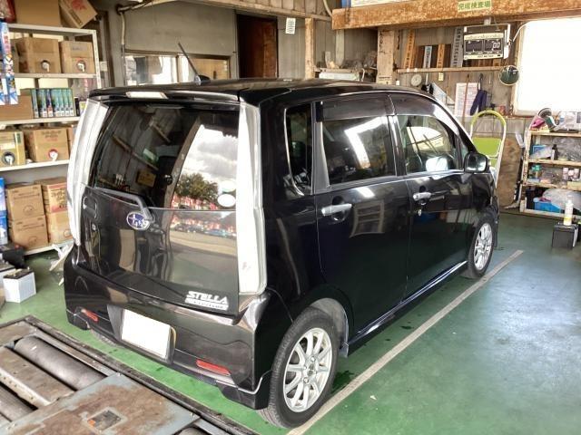 ステラ　ファンベルト交換　車検　エンジンオイル交換　オイルエレメント交換　ワイパーラバー交換　エアクリーナー交換　群馬県　渋川市