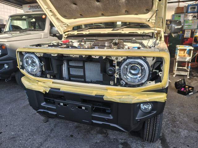 ひたちなか市M様　スズキ　ジムニー　販売車の架装作業です