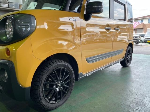サス交換スペーシアギア  オフロード仕様 車高アップ相談 県央自動車販売水戸